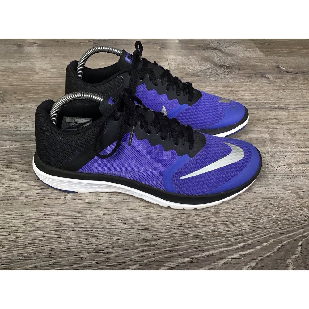 Nike Womens Size 9.5 FS Lite Run 3 807145-500 Blue Black Running Shoes Sneakers